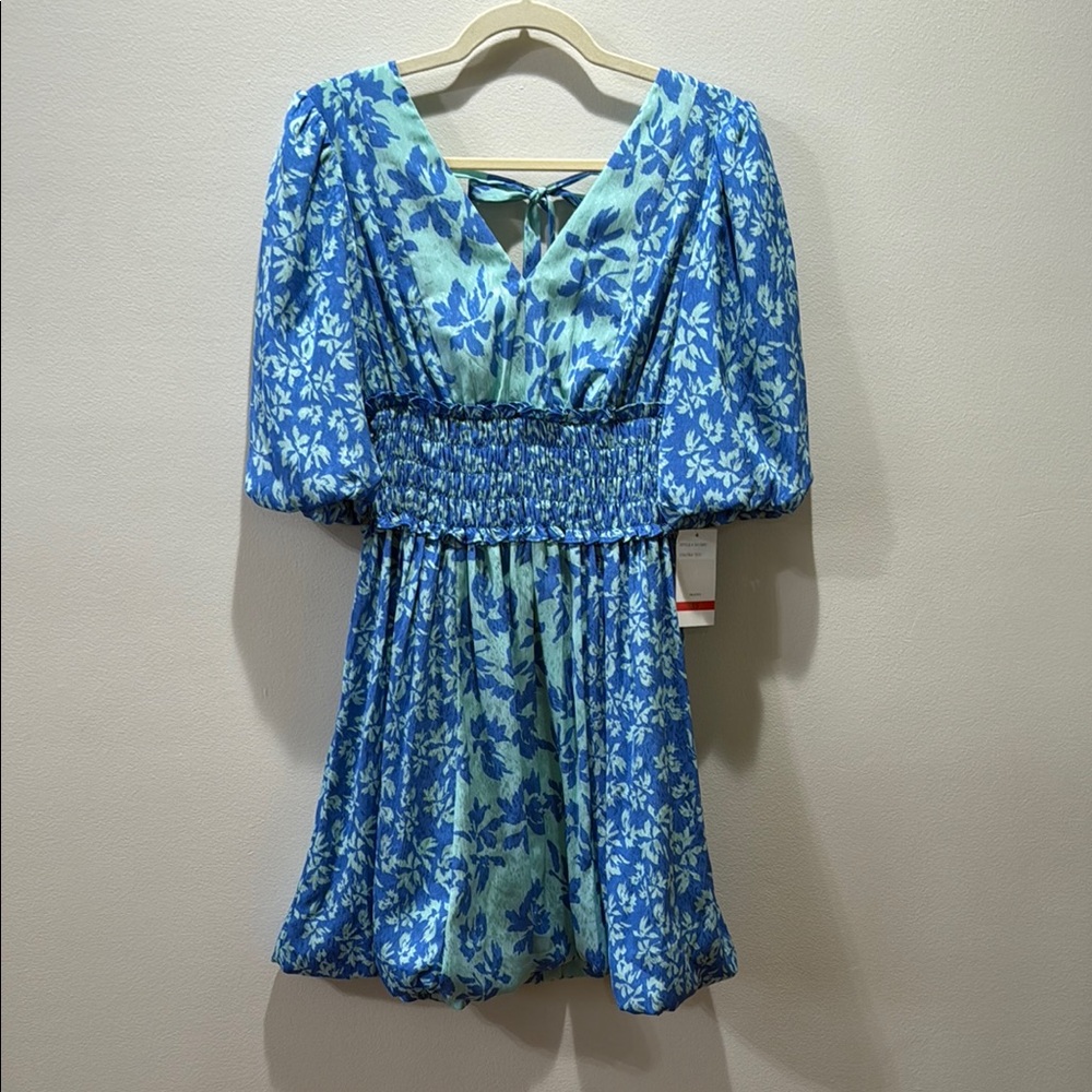 Taylor Blue and Aqua Bubble hem Cocktail Dress New with tag
